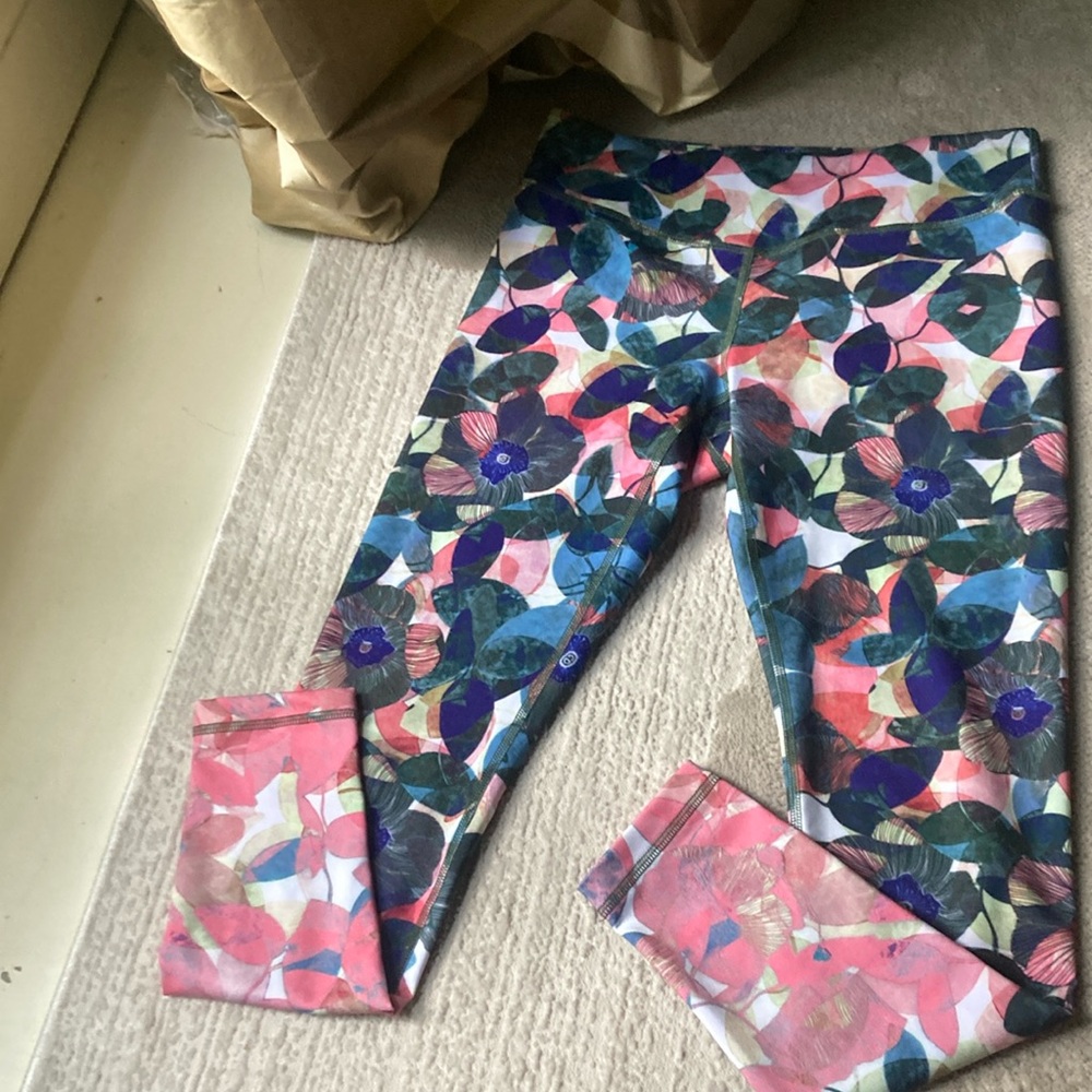 Anthropologie floral Pure Good leggings